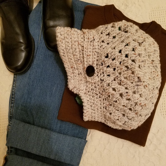 SLOUCHY CROCHET CAP - Picture 2 of 7